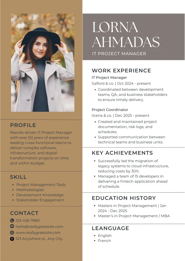 ATS Professional resume template preview